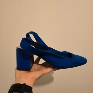 Marks & Spencer Royal Blue Block Heel Shoes